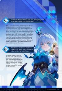 Text in image is reproduced here. Additionally, there is a picture of a young woman, the imperator, holding chess pieces.