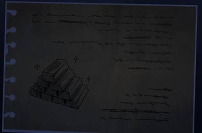  Image of a doodle with gold bars being prominent.